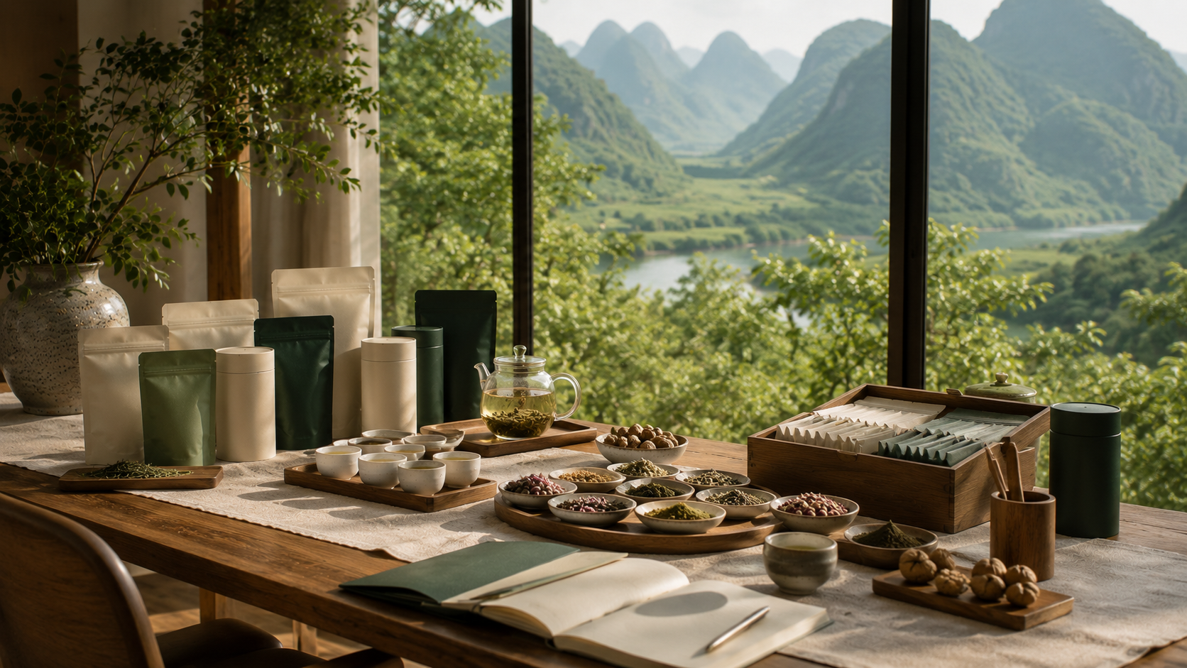 Tea gardens in China