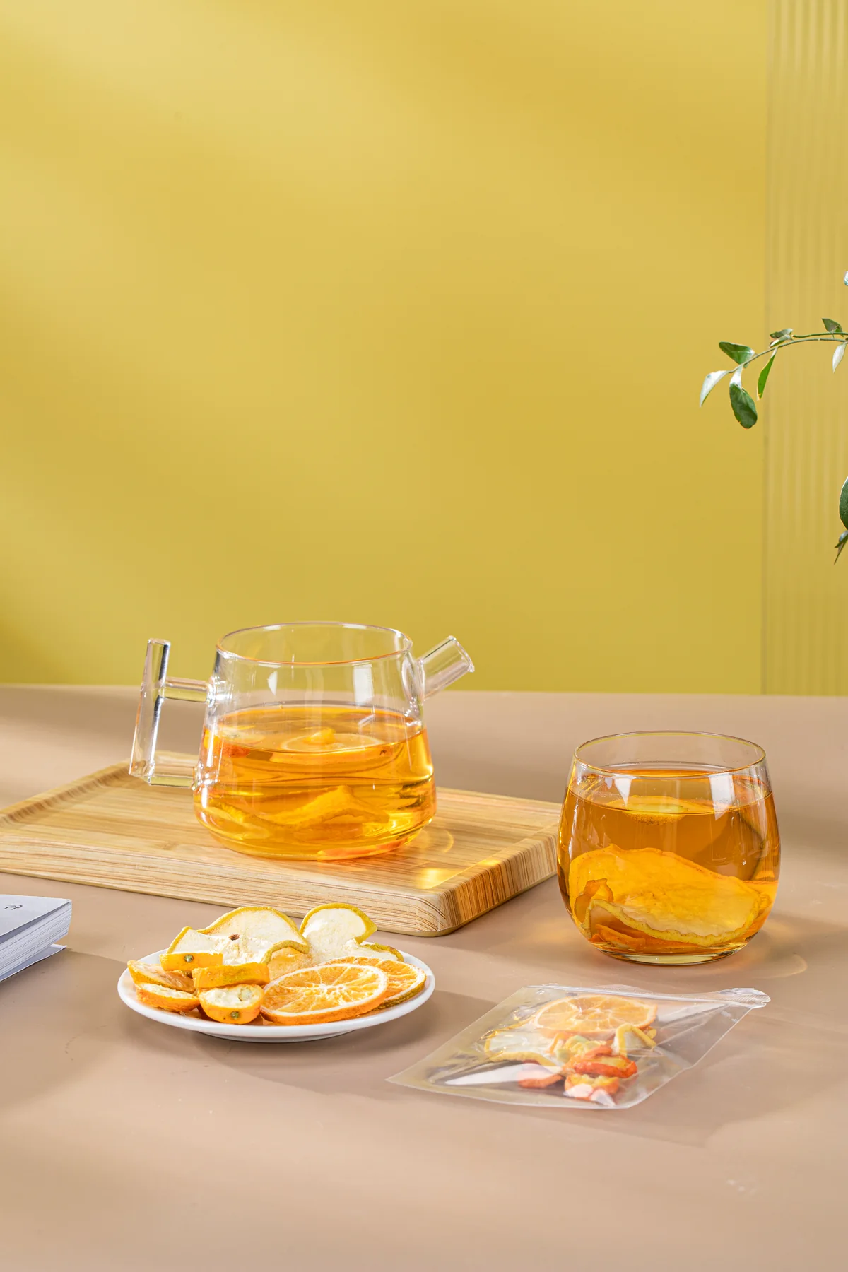 Prepared result: Vbleaf Gold supplied photograph showing prepared citrus pear service.